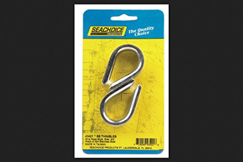 Seachoice 50-43421 Guardacabos Acero Inoxidable, 10 mm, Juego de 2