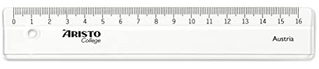 Aristo AR23017 GeoCollege-Lineal (16 cm) transparent, 20er Packung