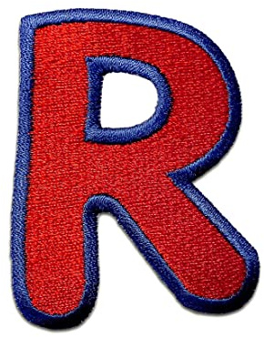 Catch the Patch Buchstabe R Rot Aufnäher zum Aufbügeln 6,2 x 4,8 cm Bügelbild für Kinder Erwachsene mit Vorname Initialen, Bügelpatch Buchstaben Alphabet