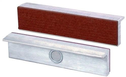 Heuer Schraubstockbacken (Schutzbacken, passend zu Schraubstock 100 mm, rechwinkeliges und planparalleles Profil, Material: Aluminium, Fiber) 111100