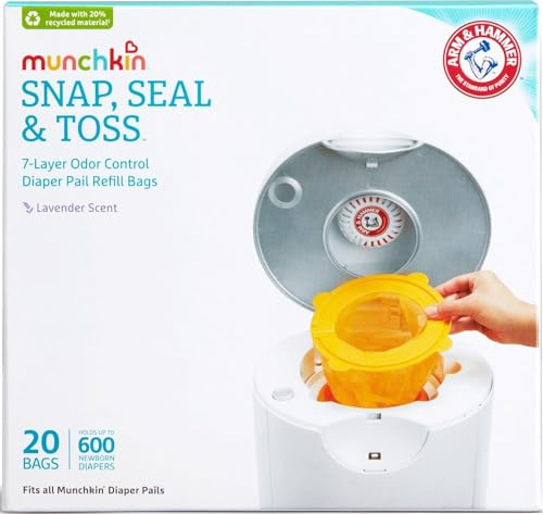 Munchkin Arm & Hammer Plastic Nappy Bin Bags (Pack of 20)