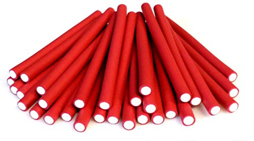 Papilotten - Flex-Wickler Set 12 oder 36 Stck. - 12 mm rot/pink (von deutschem Friseurbedarf-Fachhändler!) (36 Stck. incl. Kosmetiktasche)