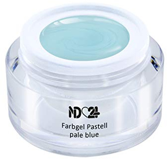ND24 NailDesign® UV Farbgel für Gelnägel in Studio-Qualität – Nagelgel mit exzellenter Deckkraft & intensiven Gelfarben – Gelnägel Farben für UV & LED Lampen – Pastell Pale Blue 5ml