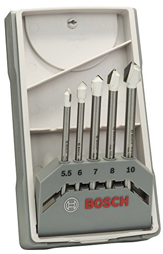 Bosch Professional 5 pcs. CYL-9 SoftCeramic Tile Drill Bit Set (for soft ceramic tiles, Ø 5,5-10 mm, Accessories drill driver)