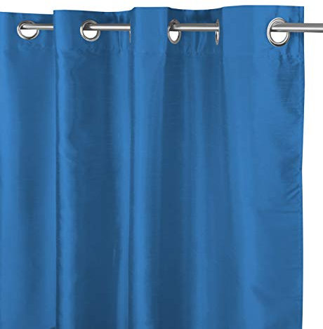 Cortina Shay de color liso azul avio 140 x 290 cm confeccionada