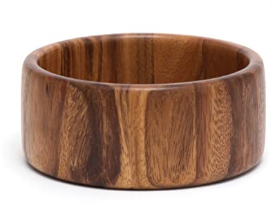 Lipper International Acacia Wood Straight-Side Bowl for Salads, Fruits, Popcorn, or Decor, Small, 6 Diameter x 2.5 Height, 29.59 Fl. Oz., Single Bowl