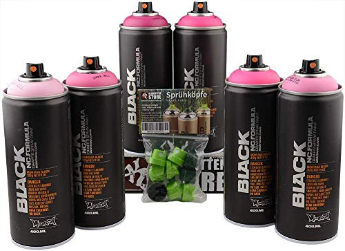Montana Black 6x 400ml Pink Sprühdosen Pack'