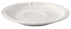 Villeroy & Boch Manoir Piattino per Tazzina da Caffè, 13 cm, Porcellana Premium, Bianco