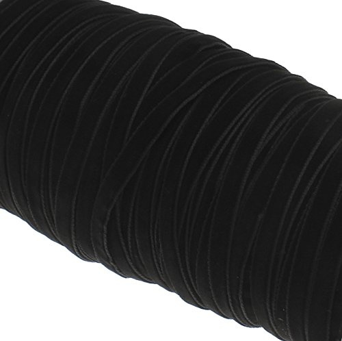 Perlin 20 meter sammetsband 6 mm sammetsborte smyckeband slipband dekorationsband prydnadsband band band SCHWARZ C189