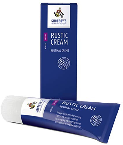 Shoeboy's Rustic Care - sprühnebelfreie Pflege- und Imprägniercreme für gefettete Leder, 1er Pack (1 x 75 ml)