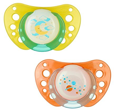 Chicco Sauger Physio Air Lumi 12m+ 2 Stück Silikon