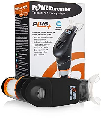 POWERbreathe Entrenador muscular de respiración de resistencia media Plus