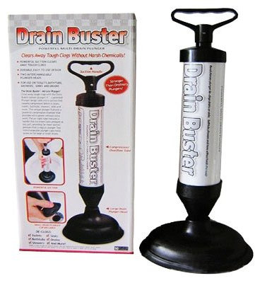 Drain Buster Plunger Toilet Sink Shower Cleaner New Pump Air Tool Clog Power