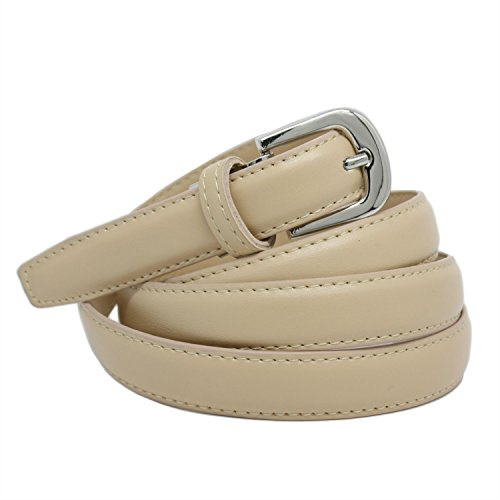 YEHMAN klassischer dünner damen Ledergürtel breite 2 cm Länge 120 cm kürzbar
