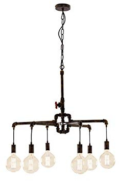 Luce Design I-AMARCORD-S6, Die Vintage Style Hängeleuchte bis 60 Watt Lichtleistung, D. 72 cm, Länge 147 cm, Metall, rost kupfer