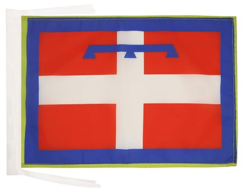 AZ FLAG Bandera de PIAMONTE 45x30cm - BANDERINA DE Piemonte - Italia 30 x 45 cm cordeles | Uso interior y exterior Enseña costuras dobles y bordes reforzados