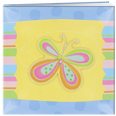Pioneer 12 Inch by 12 Inch Postbound Applique Cover Memory Book, Butterfly