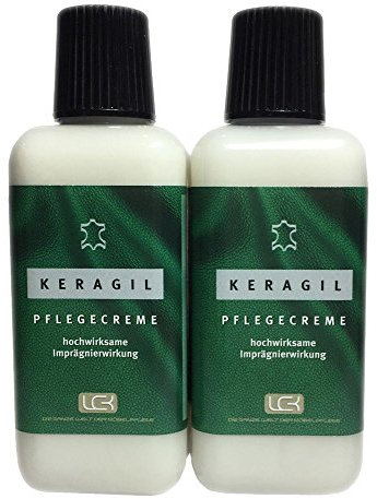 KERAGIL Lederpflege Creme 2 Flaschen je 150 ml von LCK Keralux. Sehr gut für Longlife Leder geeignet!