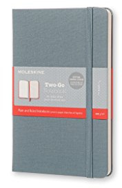 Moleskine, Carnet Two Go Medium Rigide Bleu de Saxe, blu