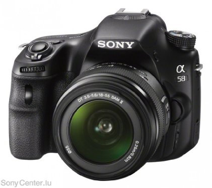 Sony Alpha 58K Fotocamera Digitale Reflex con Obiettivo Intercambiabile, Sensore APS-C CMOS Exmor HD da 20,1 Megapixel, Obiettivo 18-55mm incluso, Nero