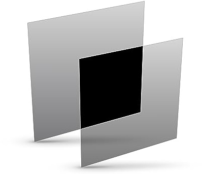 Polarisationsfolie 200 x 200 x 0,4 mm, Typ ST-37 | IPS Polarisationsfilter zirkular 0°/0°, nicht selbstklebend, 2 Stück-Set links/rechts