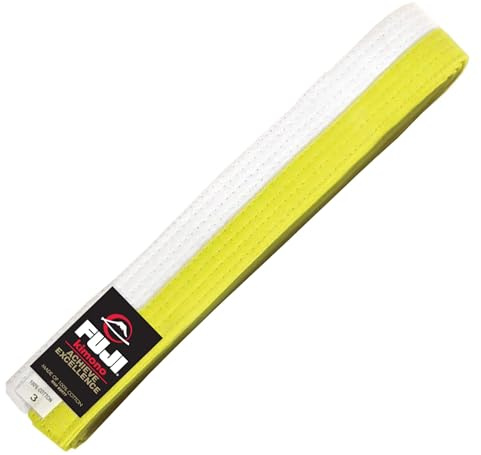 Fuji Sports Belt, White/Yellow, 6
