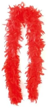 KarnevalsTeufel.de Federboa einfarbig aus verschiedenen Farben und Federdichten wählbar Länge ca. 1,80m Federstola Federschal Kostüm Karneval 20er Jahre Charleston Burlesque kuschelig (Rot)