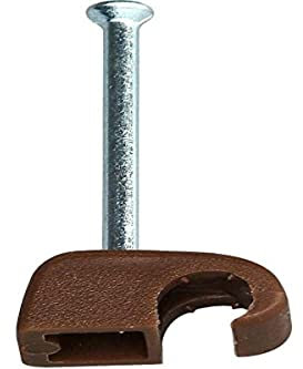 Kopp 342606089 Iso-Schellen 4-7 mm, mit gestifteten Stahlnadeln 30 mm, 50 Stück, braun