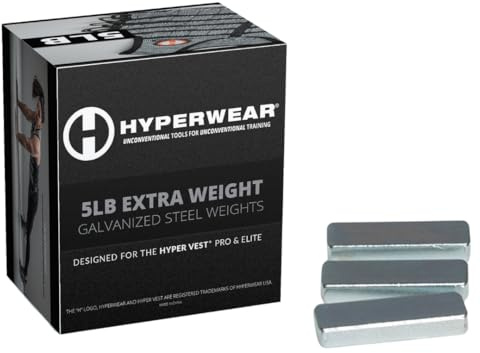 Hyperwear, Set di 35 Pesi aggiuntivi (2,3 kg in Totale), per Gilet con Pesi Hyper Vest PRO