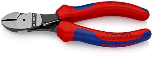 KNIPEX Kraft-Seitenschneider auf SB-Karte mit Mehrkomponenten-Hüllen 160 mm, 74 12 160 SB