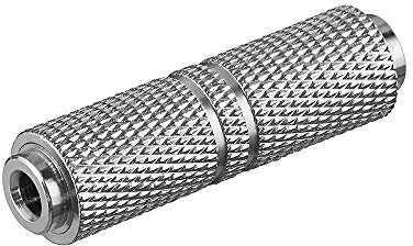 Wentronic 11884-GB 3,5 mm Stereo Klinke auf 3,5 mm Stereo Klinke Audio Adapter Metallisch