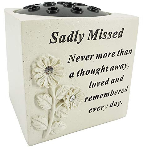 Angraves Sadly Missed Graveside Memorial Flower Pot