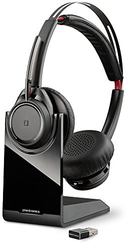 Plantronics Voyager Mise au Point UC B825 m Binaural Head Bande Noire Casques d'écoute Casque (Call Center/Bureau, Binaural, Serre-tête, Noir, sans Fil, 45 m)