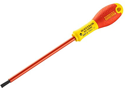Stanley Fat Max Screwdriver Insulated Slotted 5.5X150Mm-Red And Yellow
