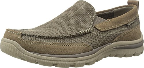 Skechers Superior Milford, Mocasines Hombre, Light Brown, 42 EU