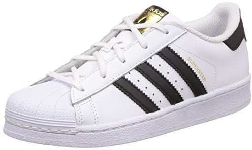 adidas Unisex-Kinder Superstar Basketballschuhe, Weiß (Cblack/Ftwwht), 29 EU