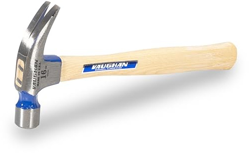 VAUGHAN 16 Oz Rip Claw Nail Hammer, Hickory Handle, Assembled in the USA