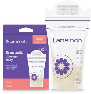 Lansinoh Breast Milk Storage Bags, 50-Count
