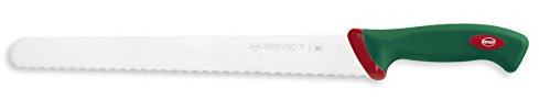 Sanelli Premana Professional Coltello Pane, Acciaio Inossidabile, Verde/Rosso, Lama 32 cm
