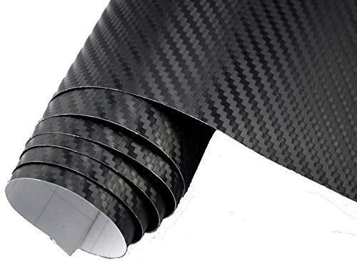 Neoxxim 7€/m2 Premium - Auto Folie - 3D Carbon Folie - SCHWARZ 300 x 150 cm - blasenfrei Lackfolie Möbelfolie