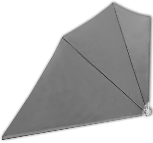 vidaXL Balkonfächer Grau 160x240cm Balkonsichtschutz Seitenmarkise Terrasse