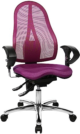 Topstar ST19UG03 Sitness 15, ergonomischer Bürostuhl, Schreibtischstuhl, inkl. höhenverstellbare Armlehnen, Bezugsstoff lila | Made in Germany | Ergonomisch | Drehstuhl, Schreibtischstuhl | höhenverstellbar | Geprüfte Sicherheit nach GS-Intertek