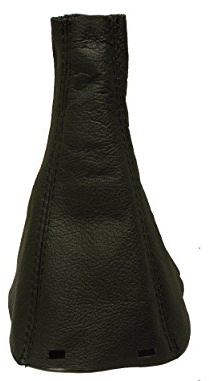 JPstraps - Funda Palanca de Cambios de Cuero Piel Natural Color Negro Compatible con Saab 9-3 (2003-2011)
