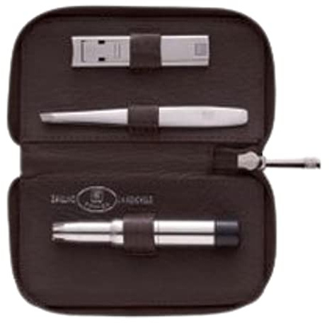 Zwilling 97527-007-0 Twinox Etui aus Rindleder mit Reißverschluss, 3-tlg., braun