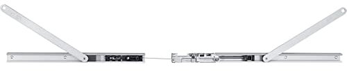 Geze Gleitschiene Boxer E-ISM, Türbeschlag mit integrierter elektromechanischer Feststellung für Türschließer, silber