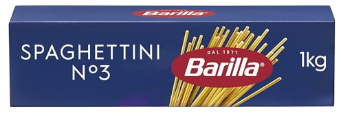 Barilla Pasta Klassische Spaghettini n.3 aus hochwertigem Hartweizen immer al dente, (1 x 1 kg) | Pasta aus hochwertigem Hartweizen, immer al dente-Qualität
