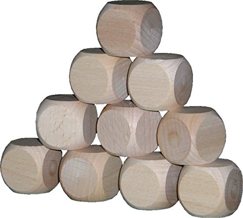Rudolphs Schatzkiste Holzspielzeug 10 Holzwürfel blanko 40er BxHxT 4x4x4cm NEU Würfelspiel Würfel Spielzeug Strategiespiel Holzspiel Spielsortiment Holz Seiffen Erzgebirge Holzgestaltung