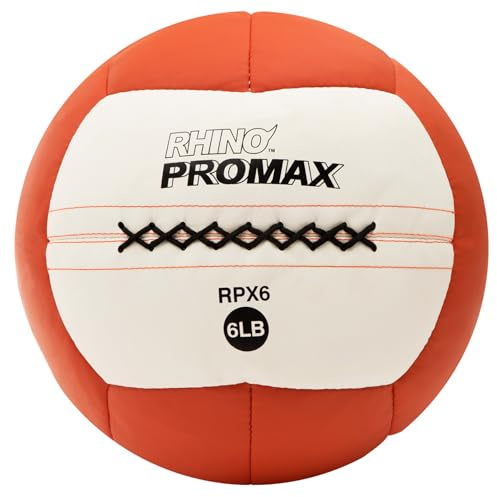 Champion Sports RPX6 Rhino Promax Slam Balls, 6 lb, Soft Shell with Non-Slip Grip, Medicine Wall Exercise Ball for Weightlifting, Plyometrics, Cross Training, & Home Gym Fitness