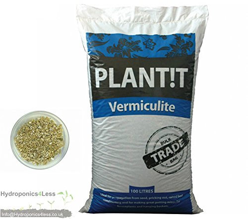 100,50,25,10 & 5 LITRE Vermiculite Grade Hydroponics Grow Medium Pot PLANT!T (25 Litre)