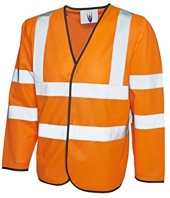 Hi-Vis de Manga Larga para Chaleco de Seguridad de Chaqueta de hípica para niños Chaleco de Trabajo de Alta Visibilidad